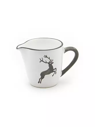 GMUNDNER KERAMIK | Milchgiesser Gourmet "Rubinroter Hirsch" 0,2l | grau